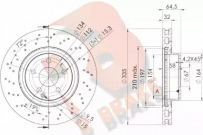 R BRAKE 78rbd23056 -  Тормозной диск